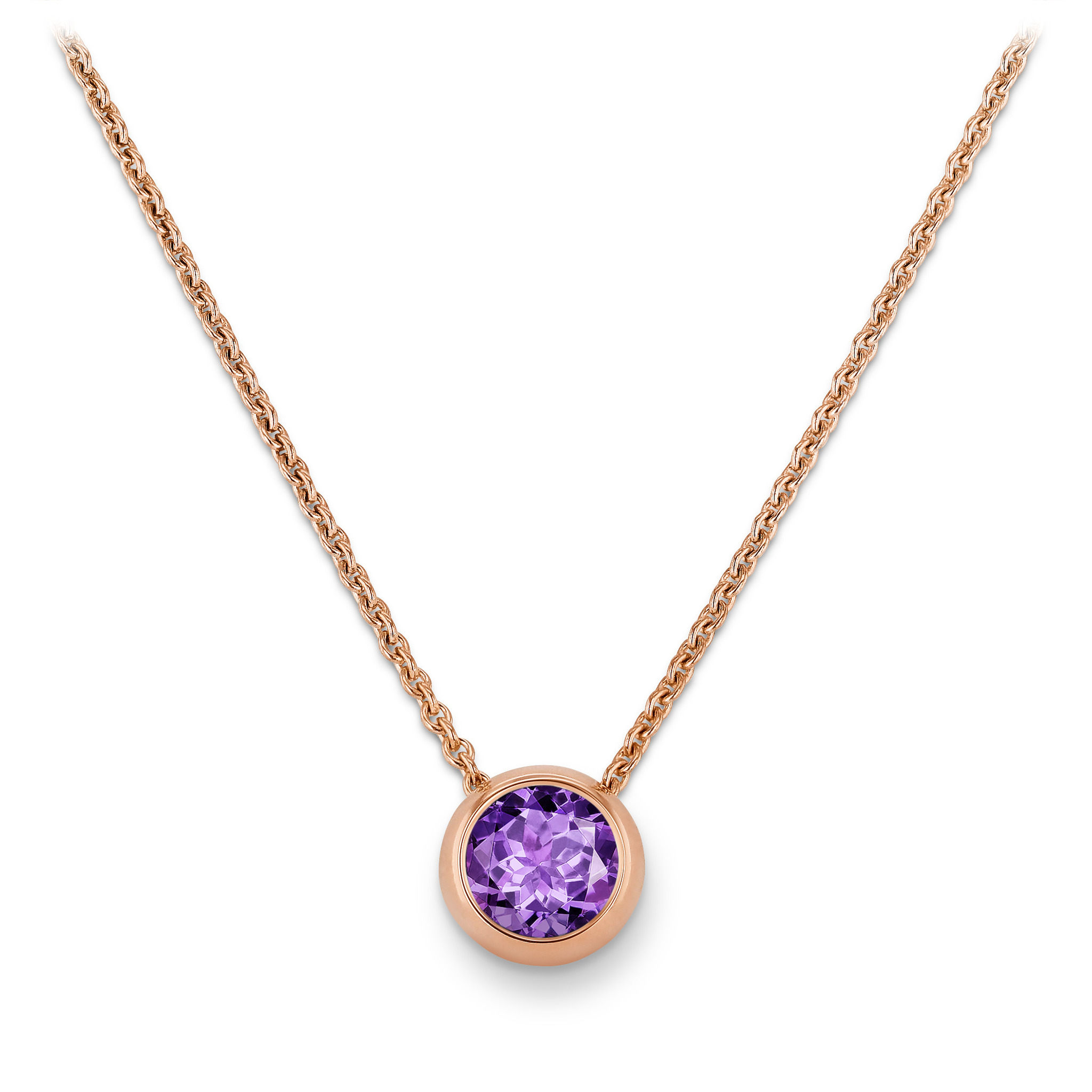 Necklace with amethyst
