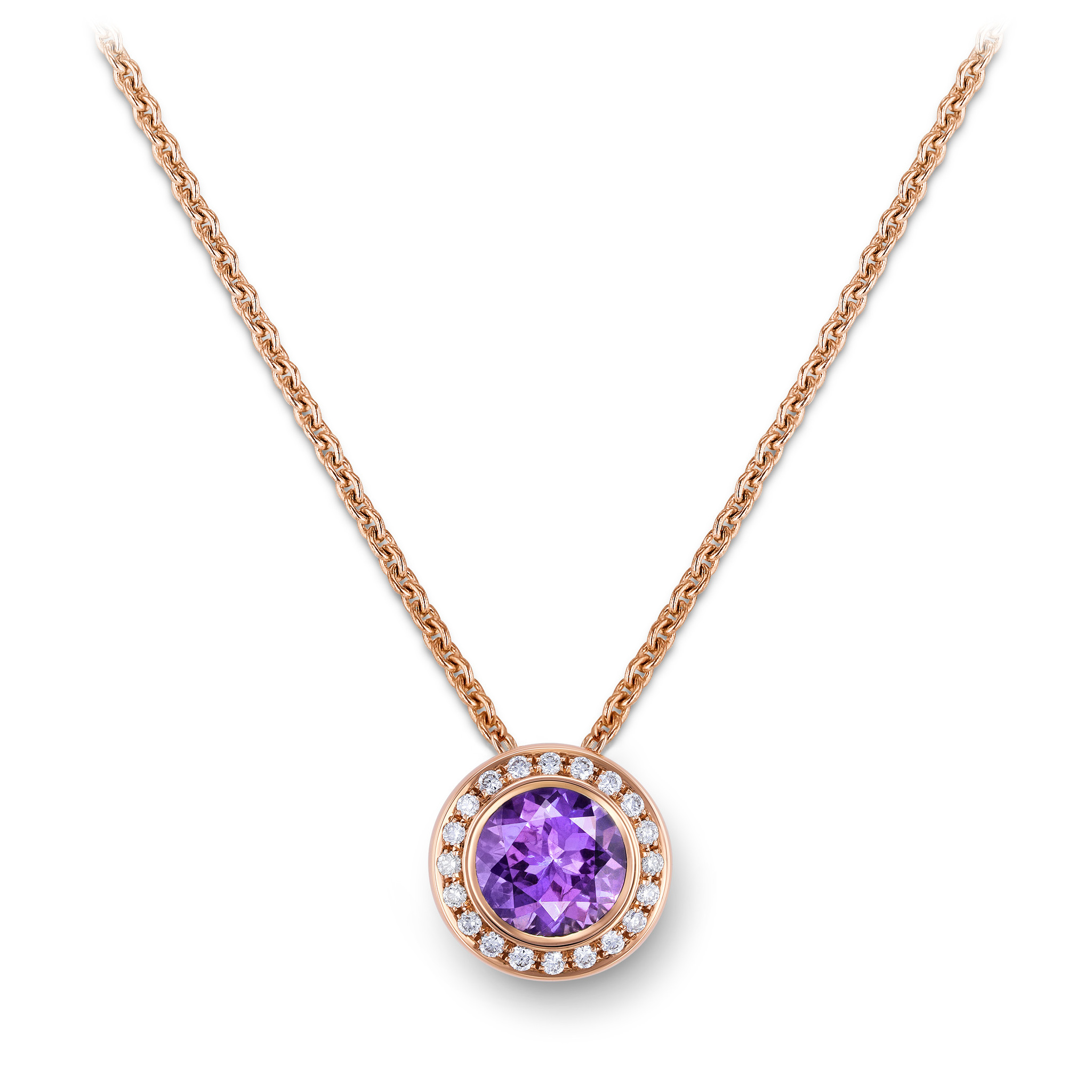 Necklace with amethyst