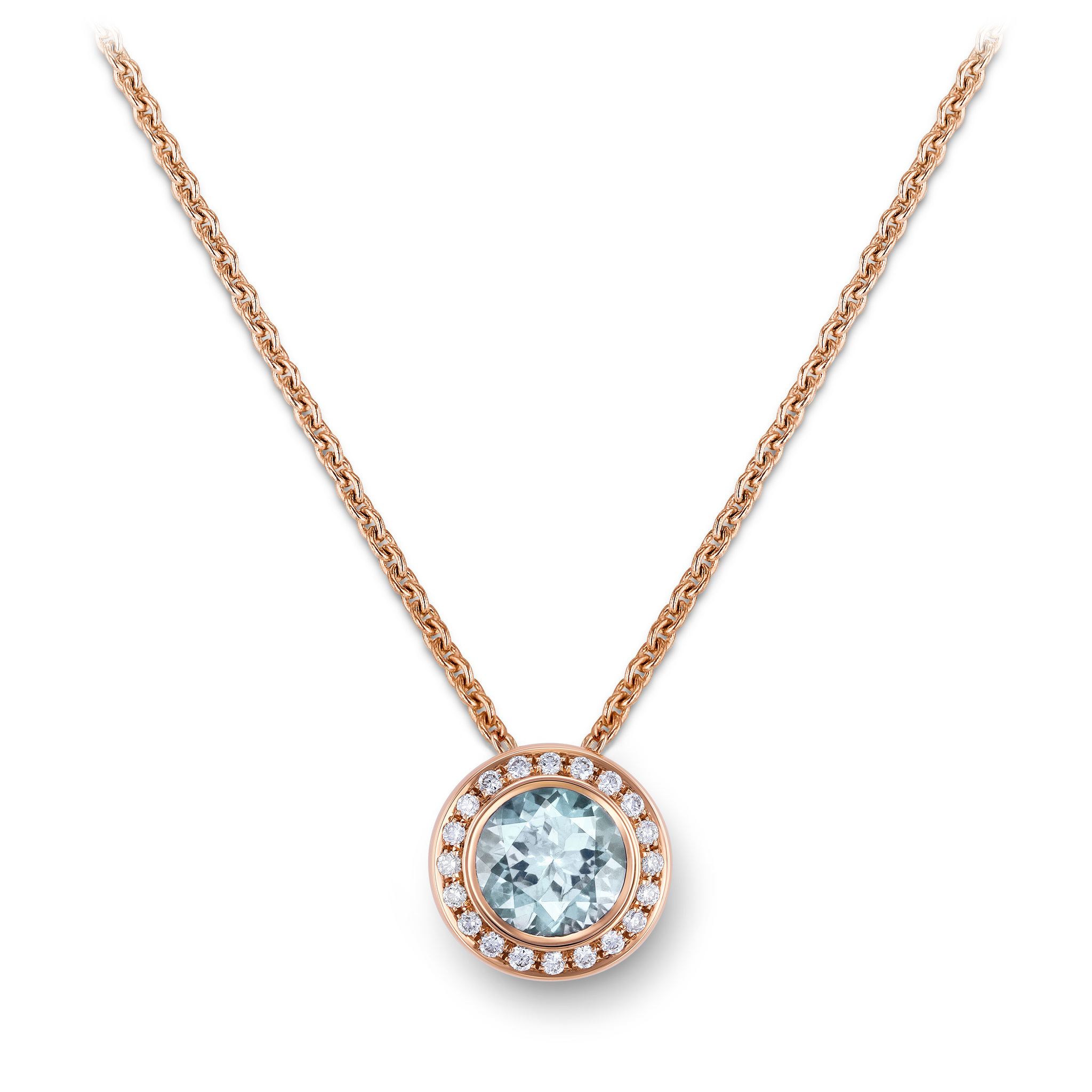 Collier mit Aquamarin