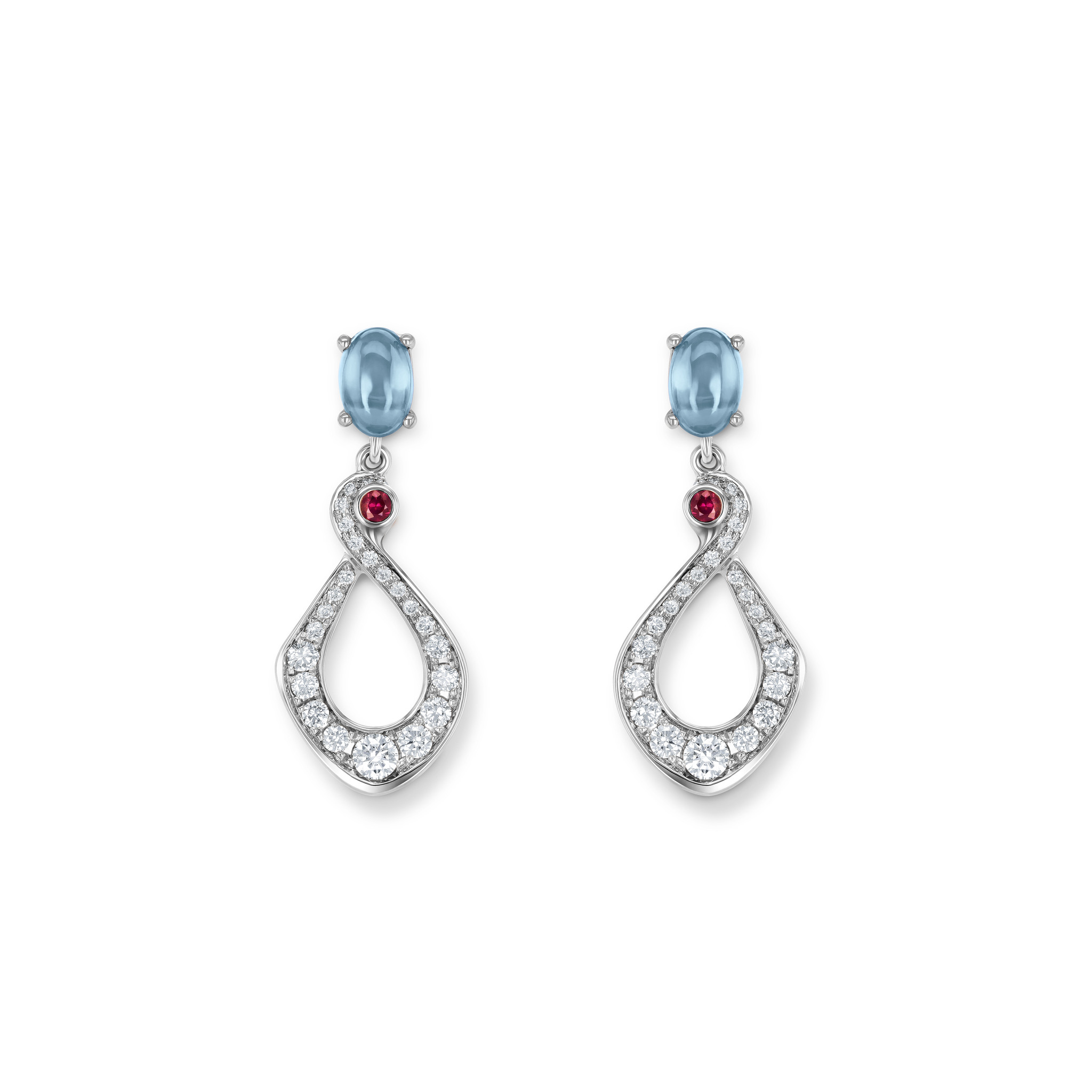 Ohrringe mit Aquamarinen