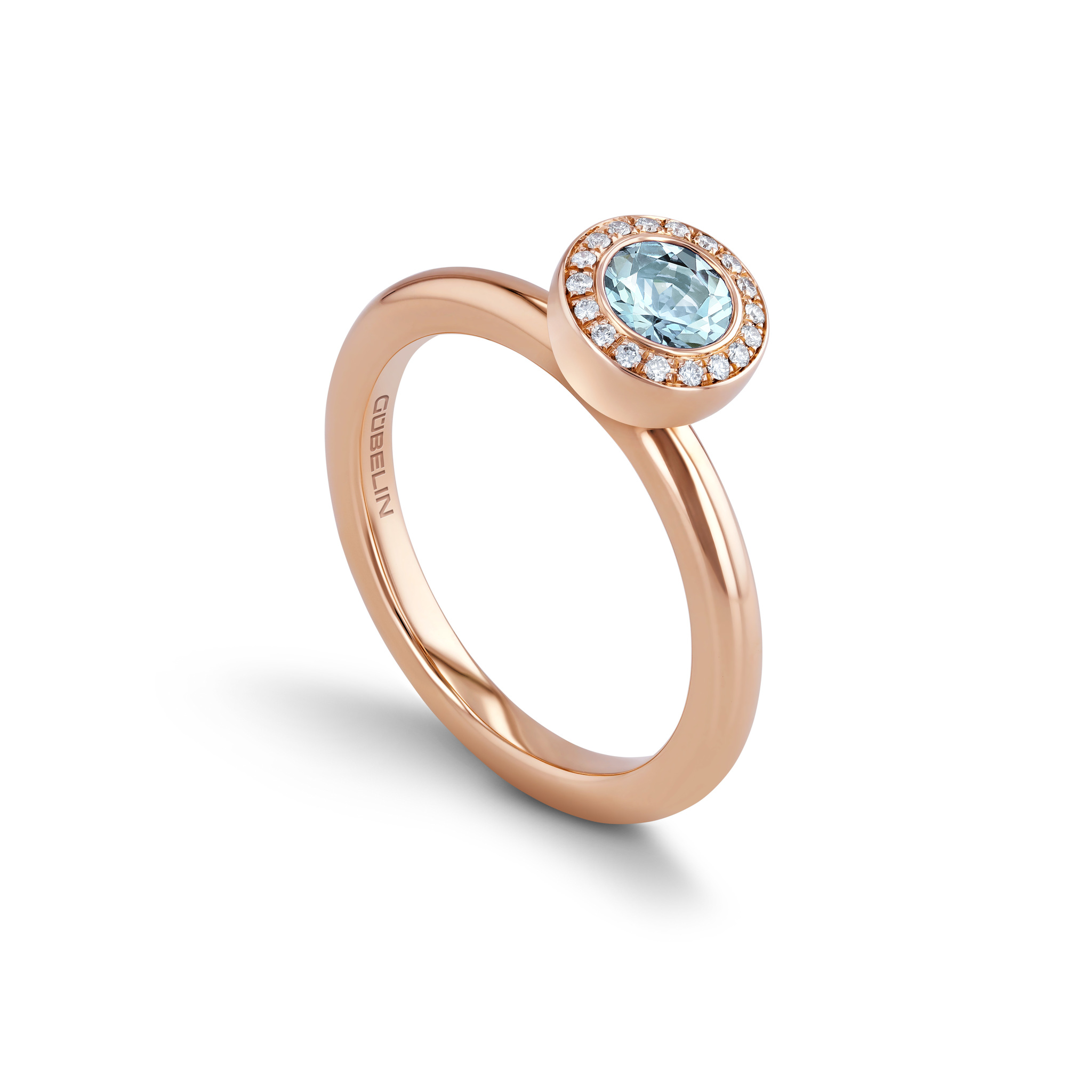 Ring with aquamarine