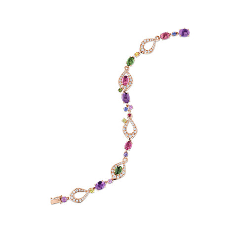 Bracelet with various gemstones