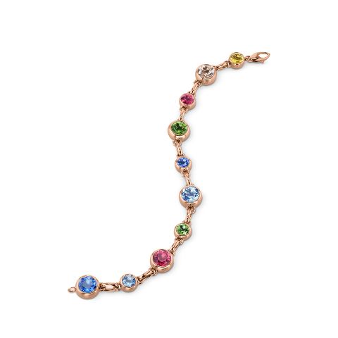Bracelet with coloured gemstones