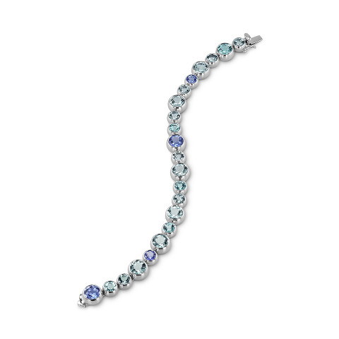 Bracelet with coloured gemstones