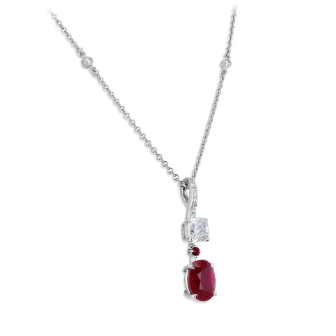 Necklace with ruby
