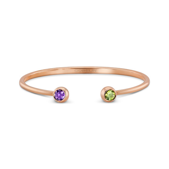 Bangle with coloured gemstones