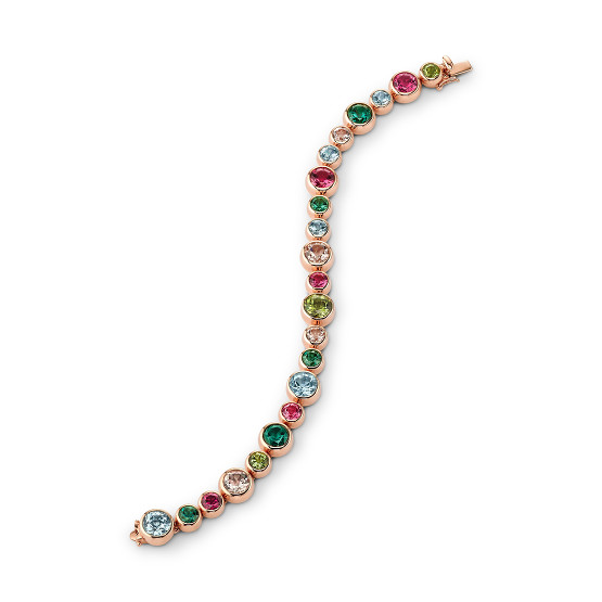 手镯镶嵌彩色宝石