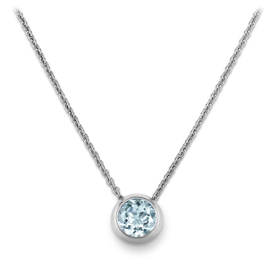 项链镶嵌海蓝宝石