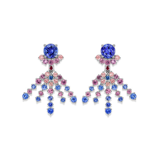 Ohrringe mit Farbsteinen