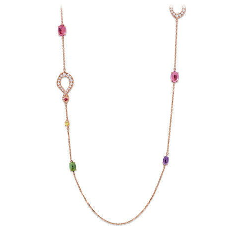 项链镶嵌各种宝石