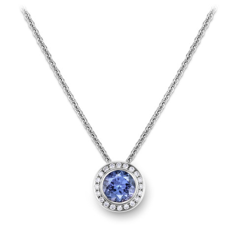 Necklace with tanzanite