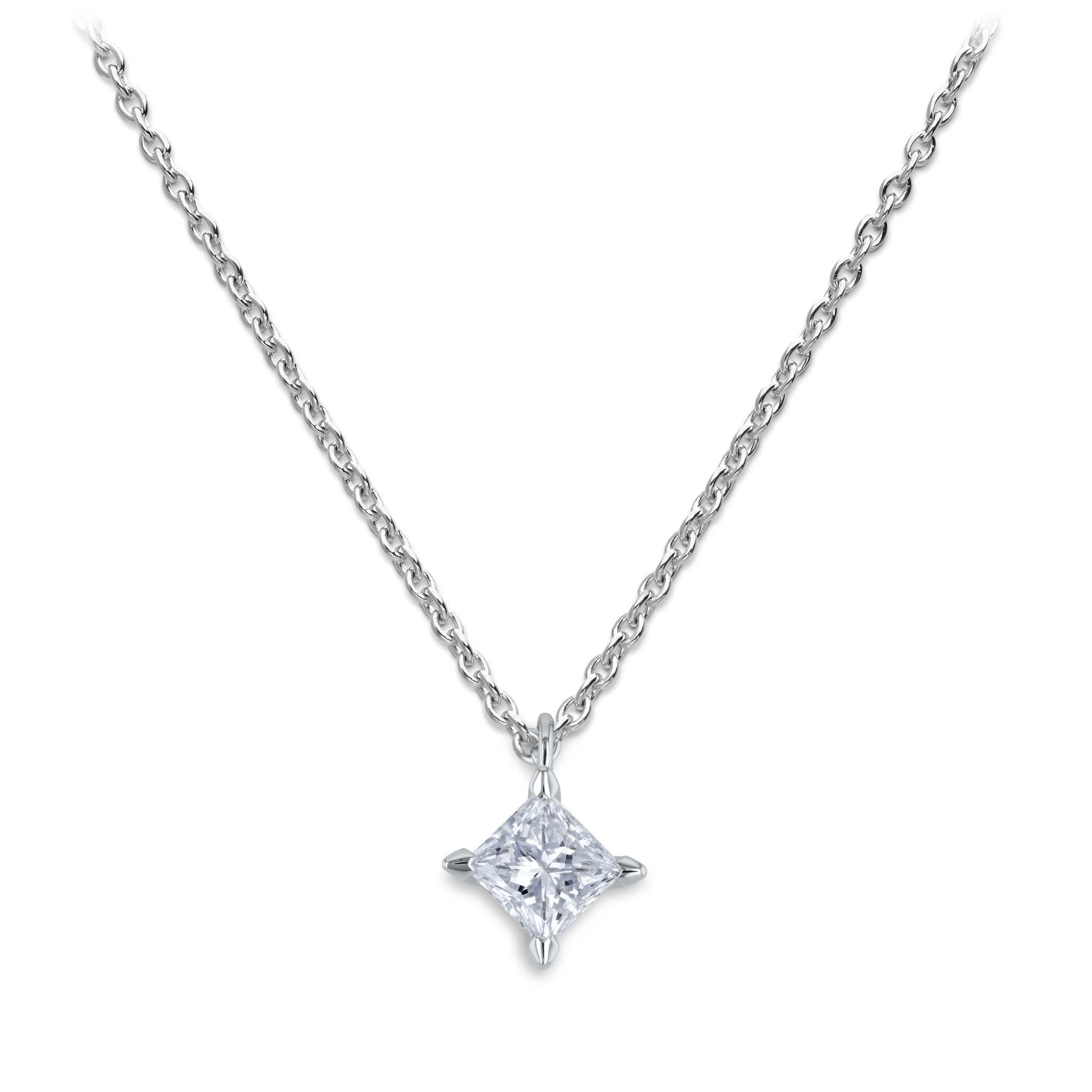 Solitaire necklace with diamond
