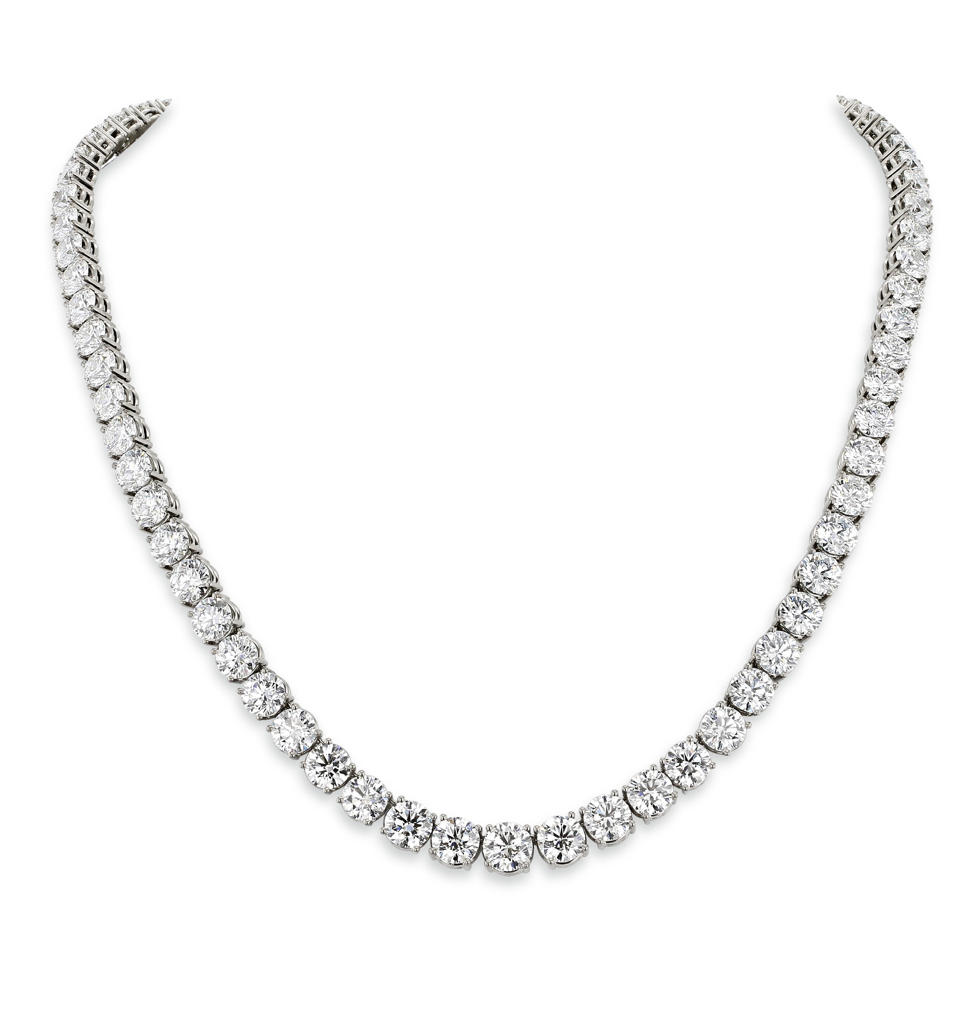 Riviere necklace with diamonds