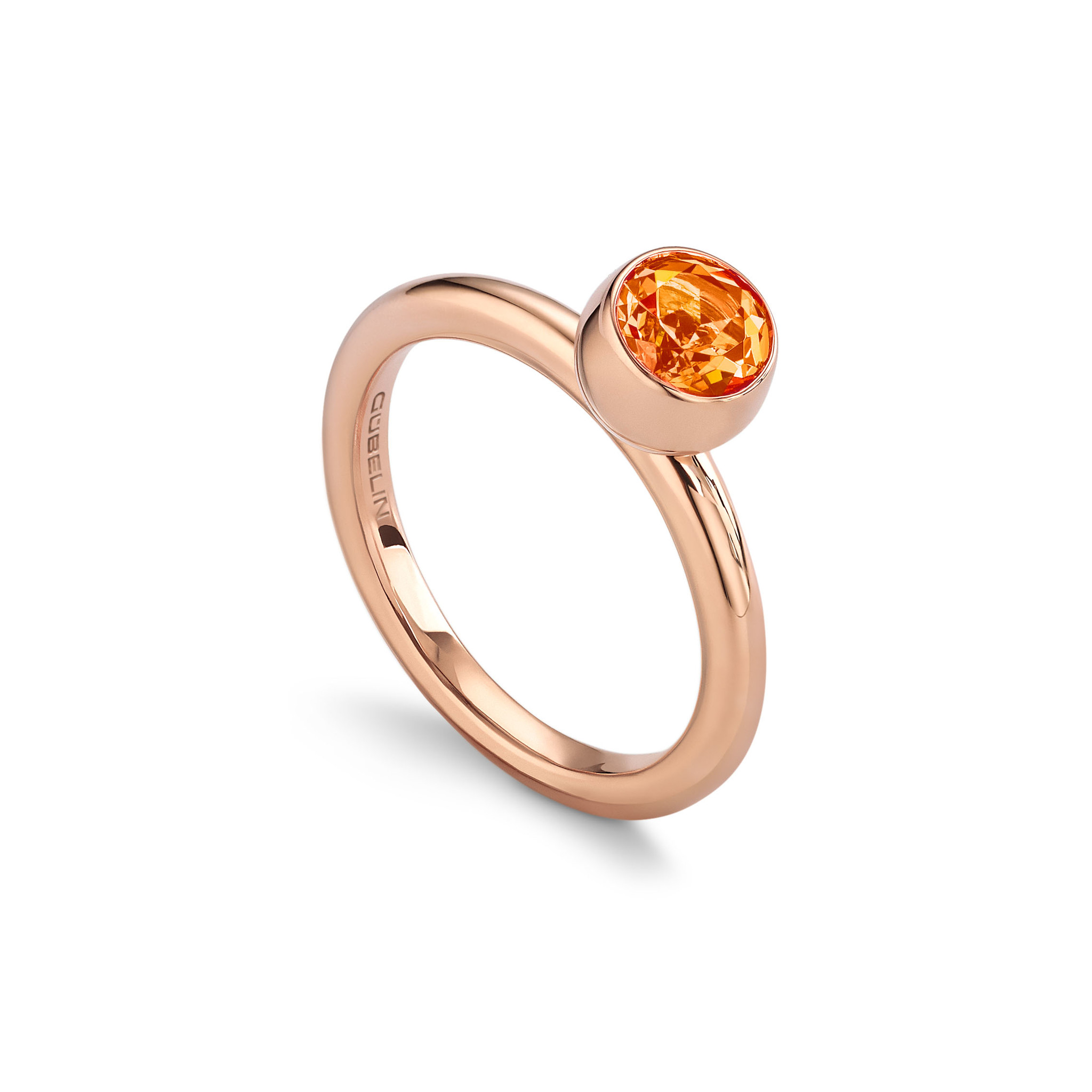 Ring with mandarin garnet