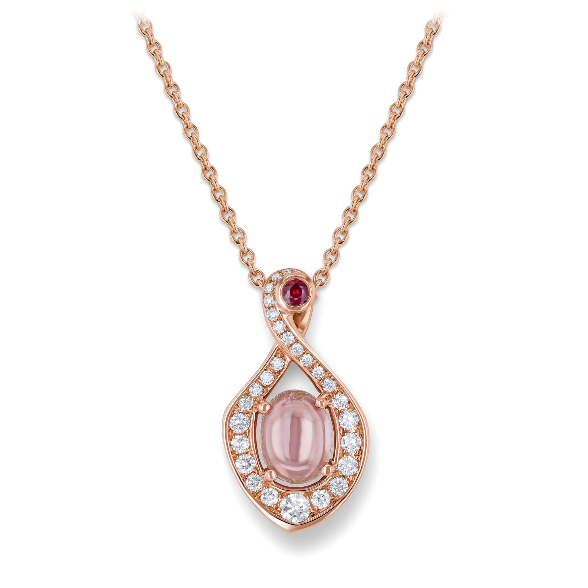 Necklace with morganite