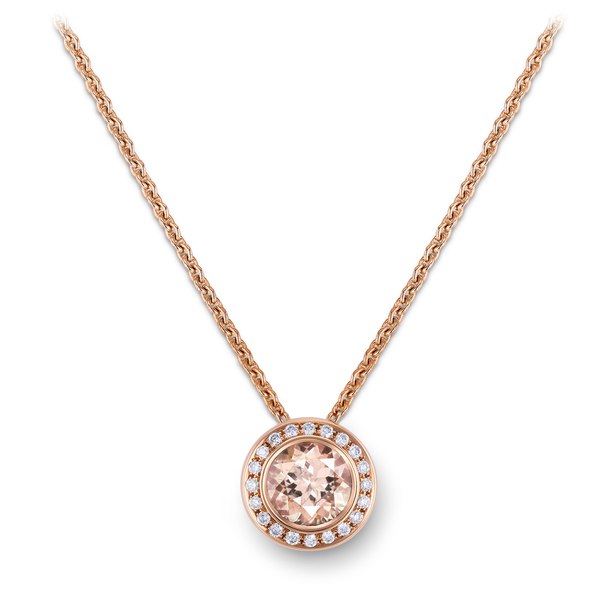 Necklace with morganite