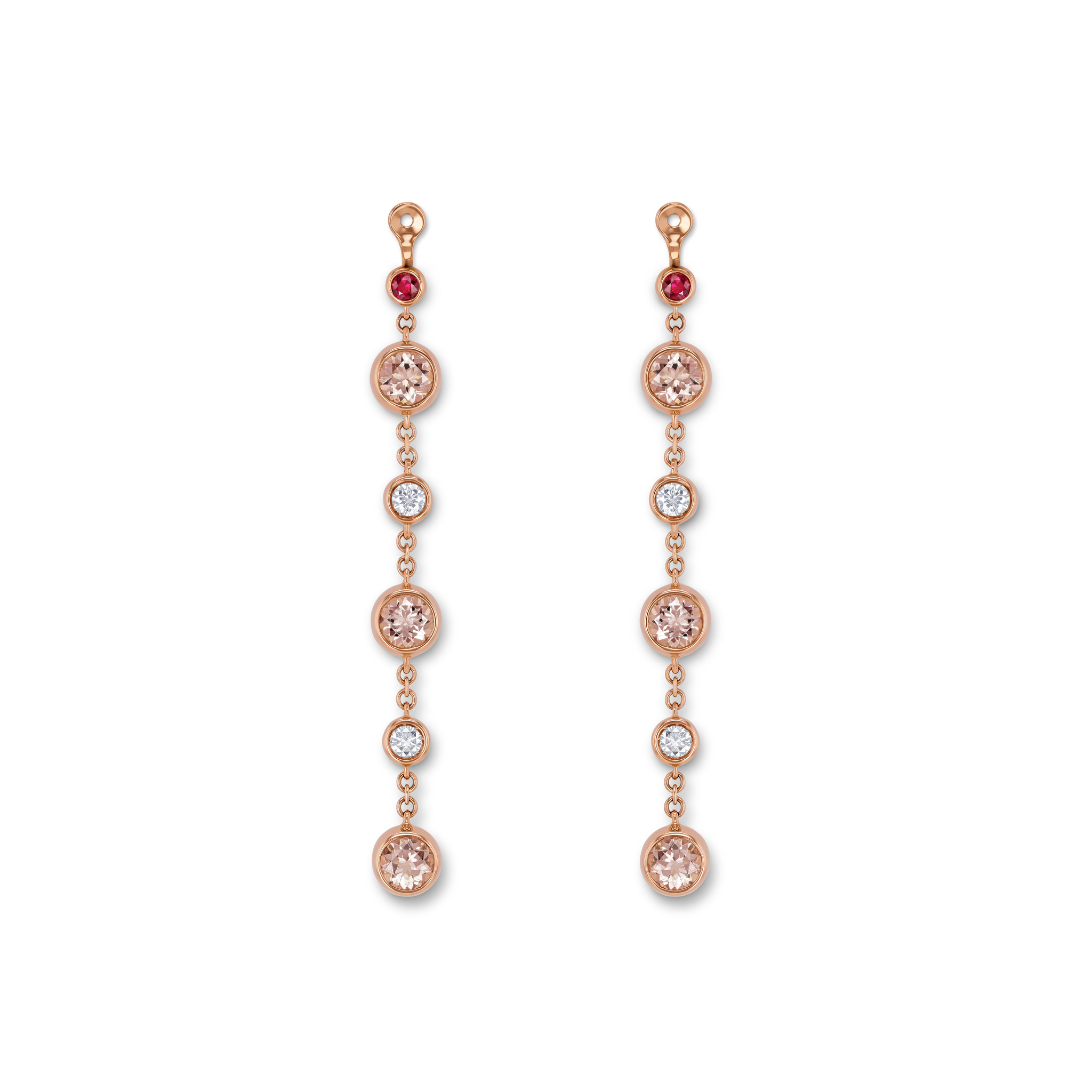 Ear charms with morganites