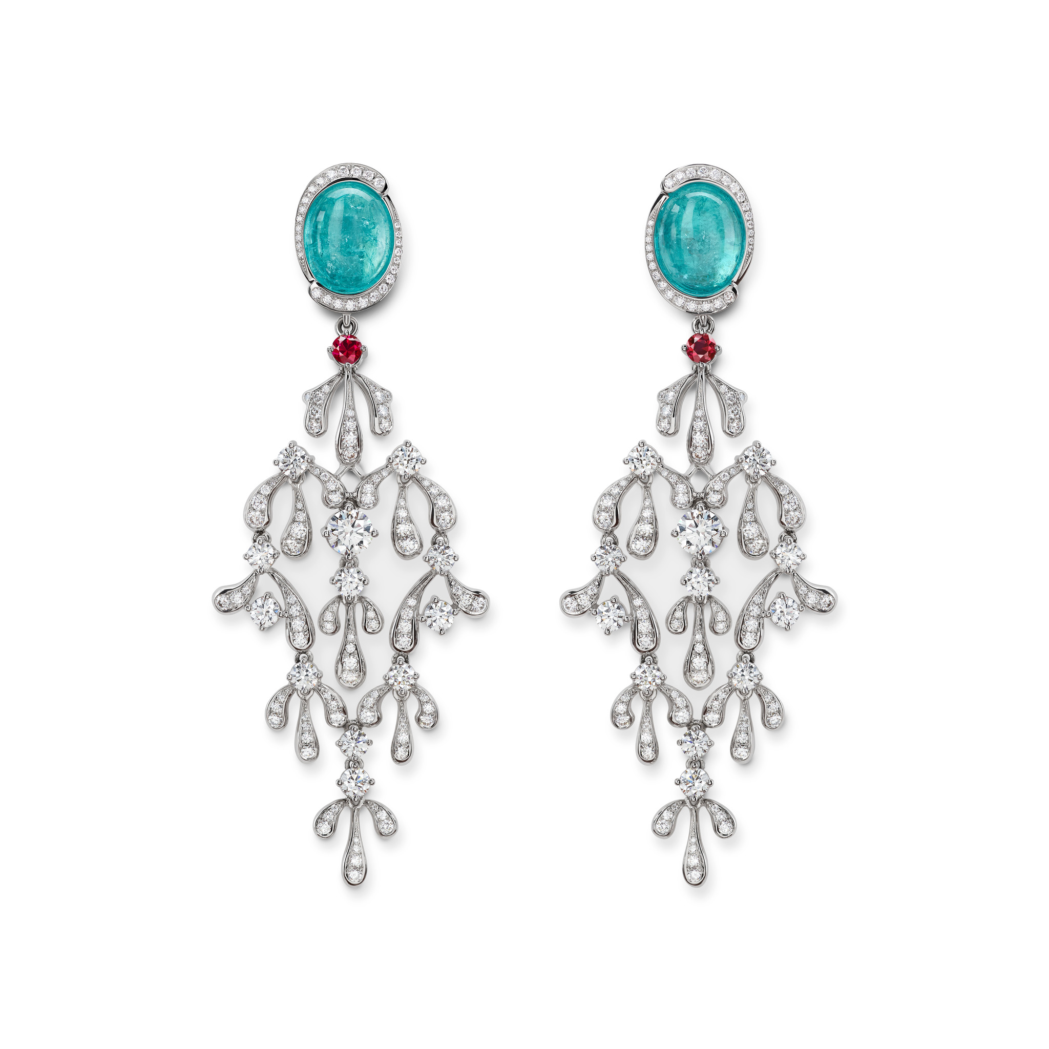 Earrings with tourmalines