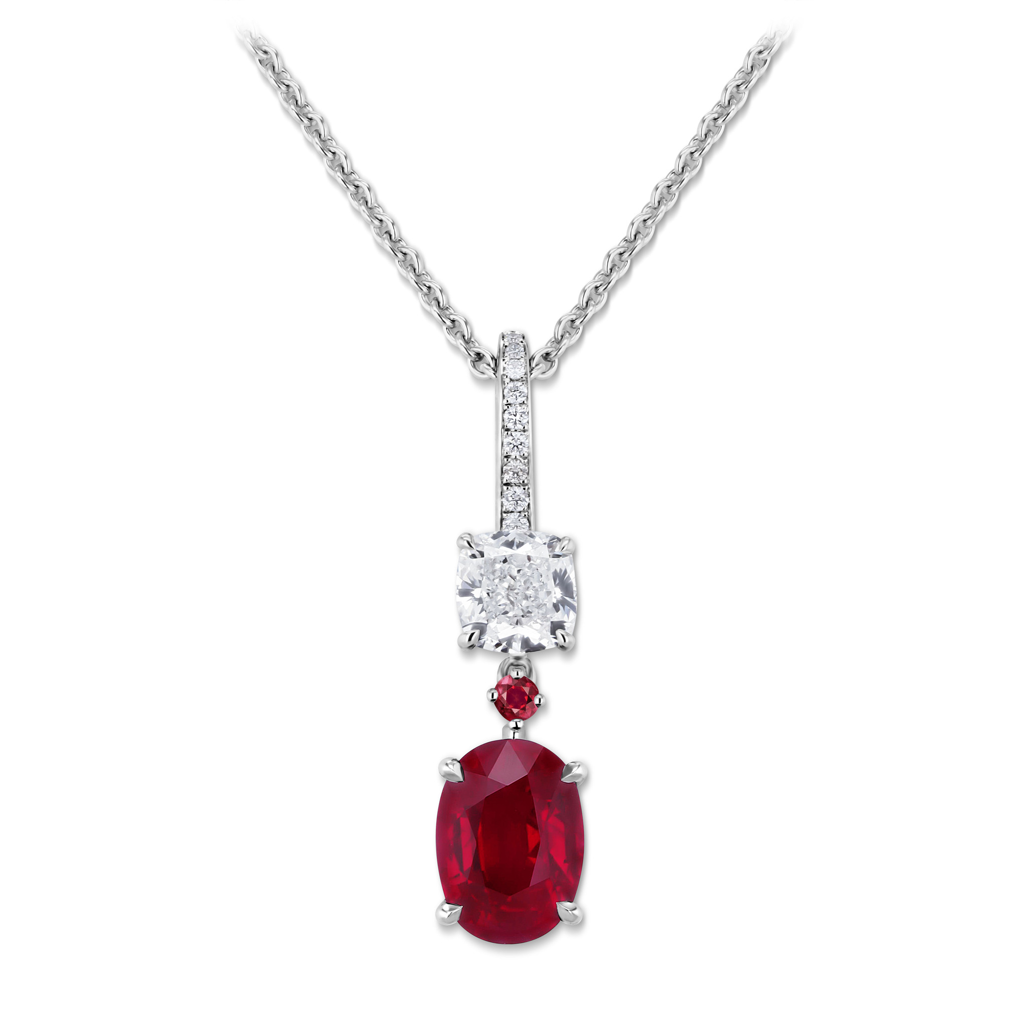 Necklace with ruby