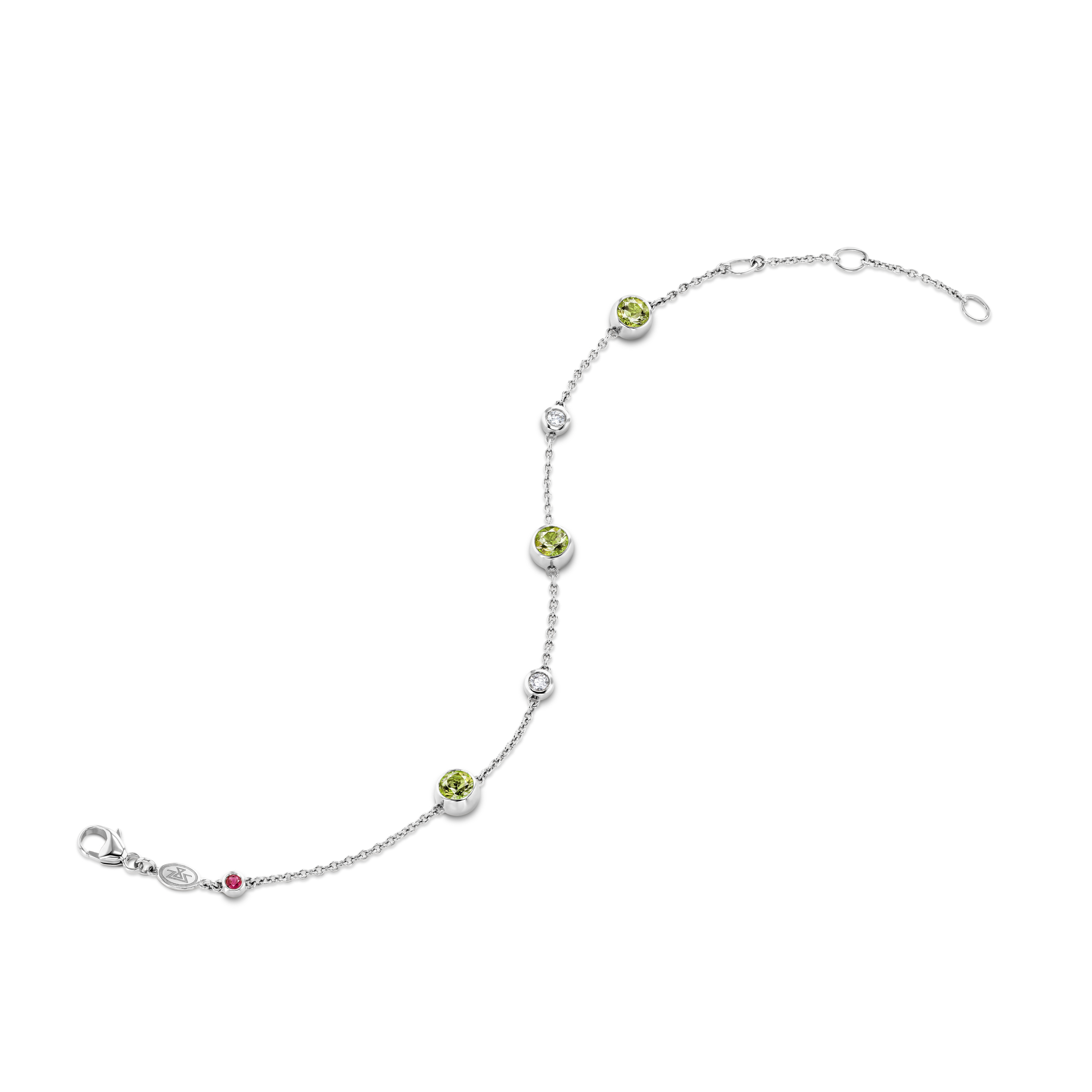 Bracelet with tourmalines