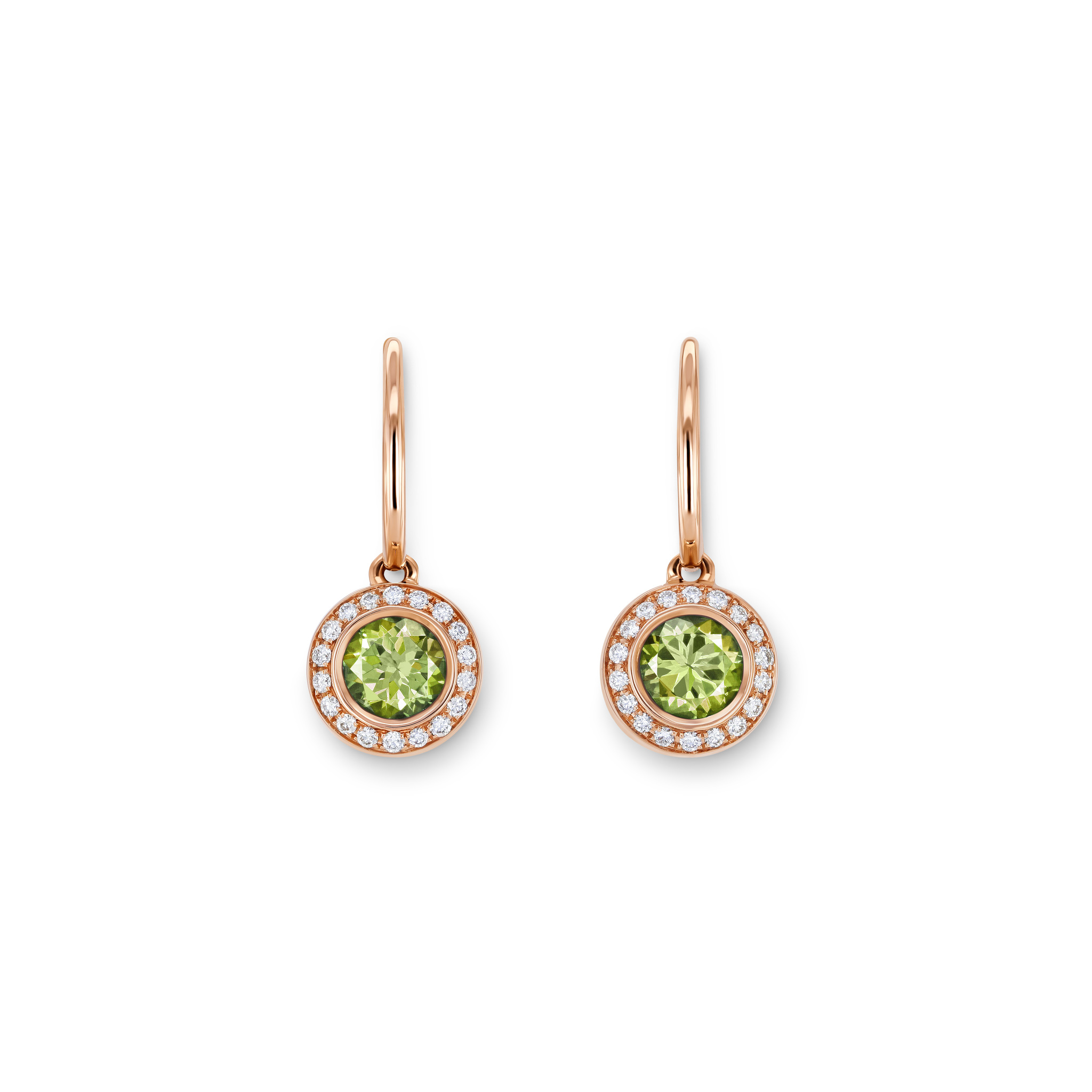 Earrings with tourmalines