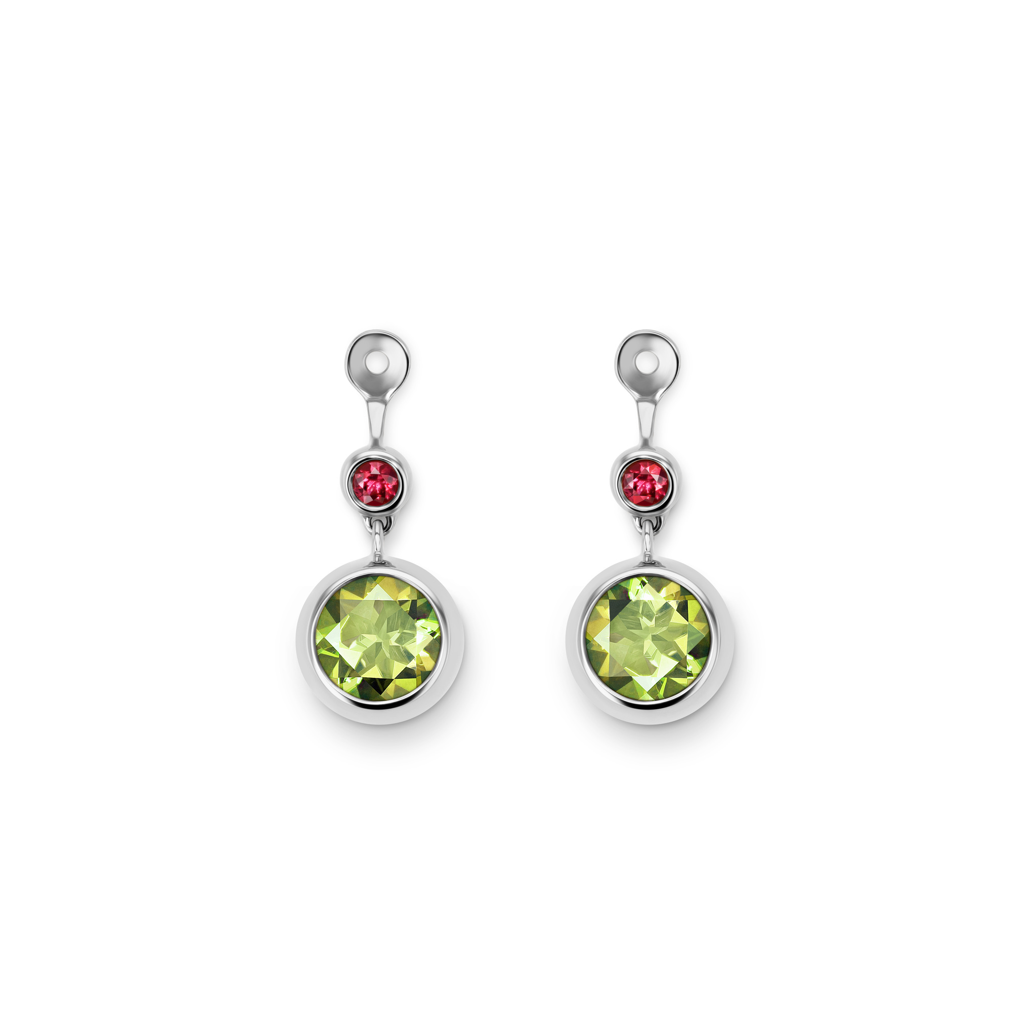 Ear charms with tourmalines